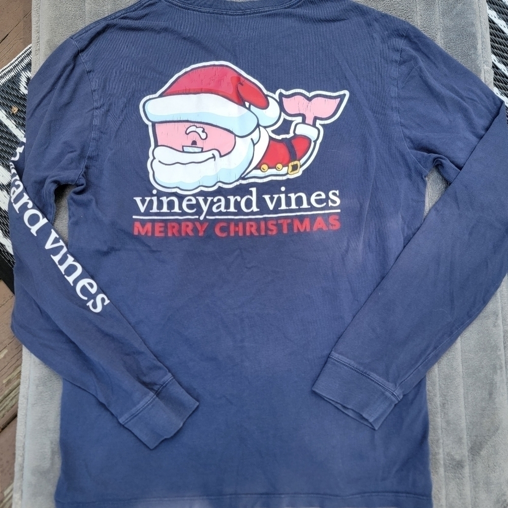 Vineyard Vines Merry Christmas Long Sleeve T Shirt XS